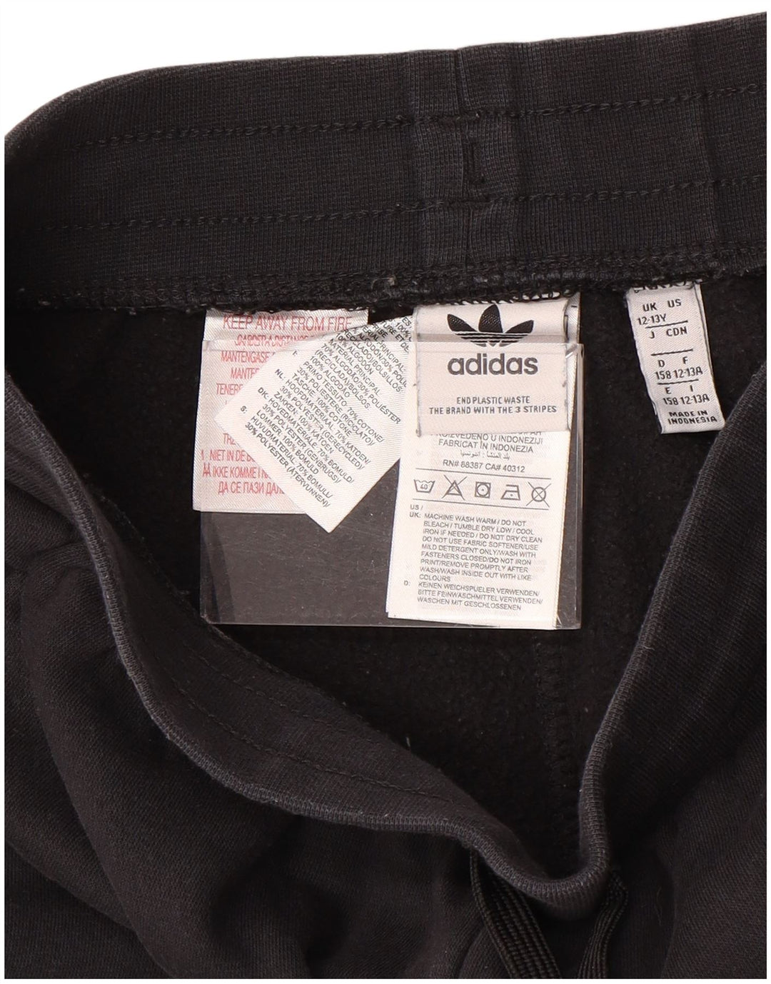 ADIDAS για αγόρια αθλητικά παντελόνια Joggers 12-13 ετών μαύρο βαμβακερό
