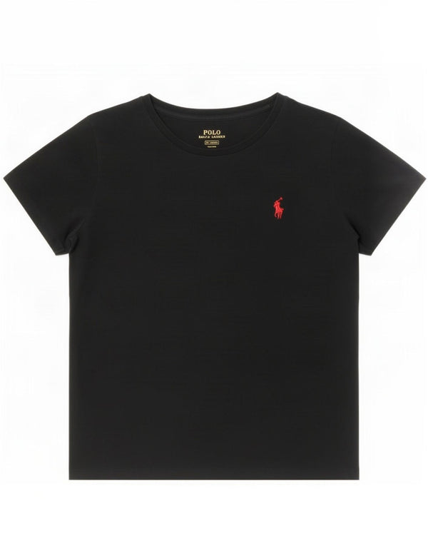 Γυναικείο T-Shirt Polo Ralph Lauren Top UK 14 Medium Navy Blue