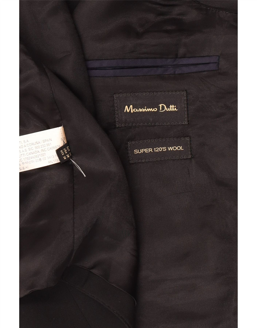 Ανδρικό γιλέκο Massimo Dutti EU 48 Μεσαίο μαύρο μαλλί