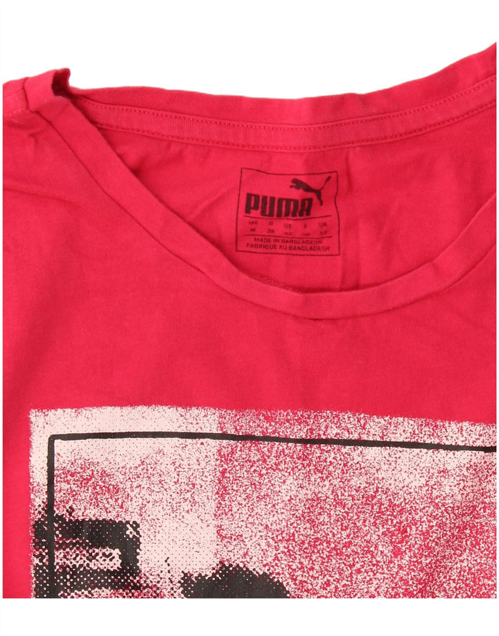 Γυναικείο γραφικό μπλουζάκι Puma Top UK 12 Medium Red