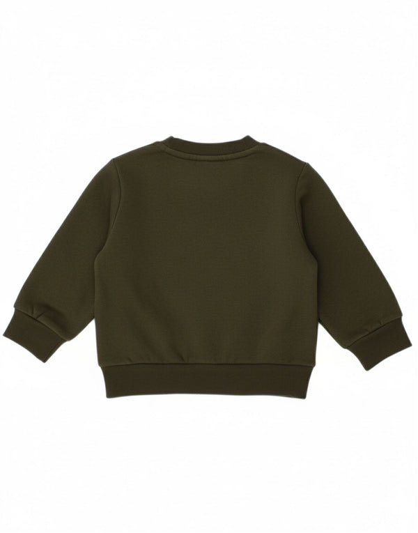 ADIDAS Baby Boys Sweatshirt Jumper 3-6 Months Khaki Cotton