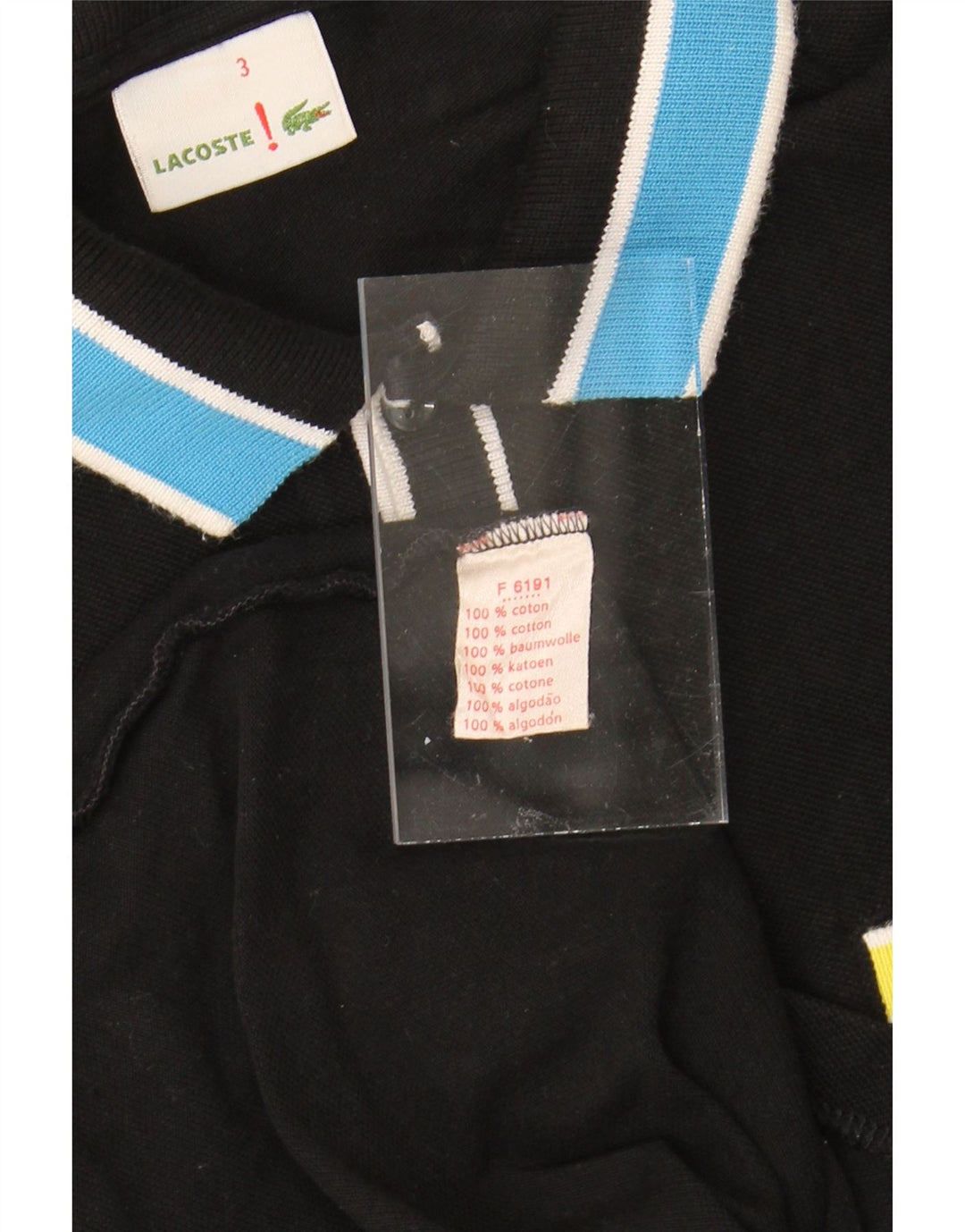 LACOSTE Mens Polo Shirt Size 3 Small Black Cotton Vintage Lacoste and Second-Hand Lacoste from Messina Hembry 