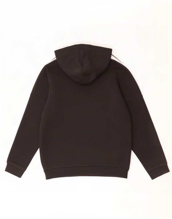 Adidas Boys Graphic Hoodie Jumper 11-12 ετών Μαύρο βαμβακερό
