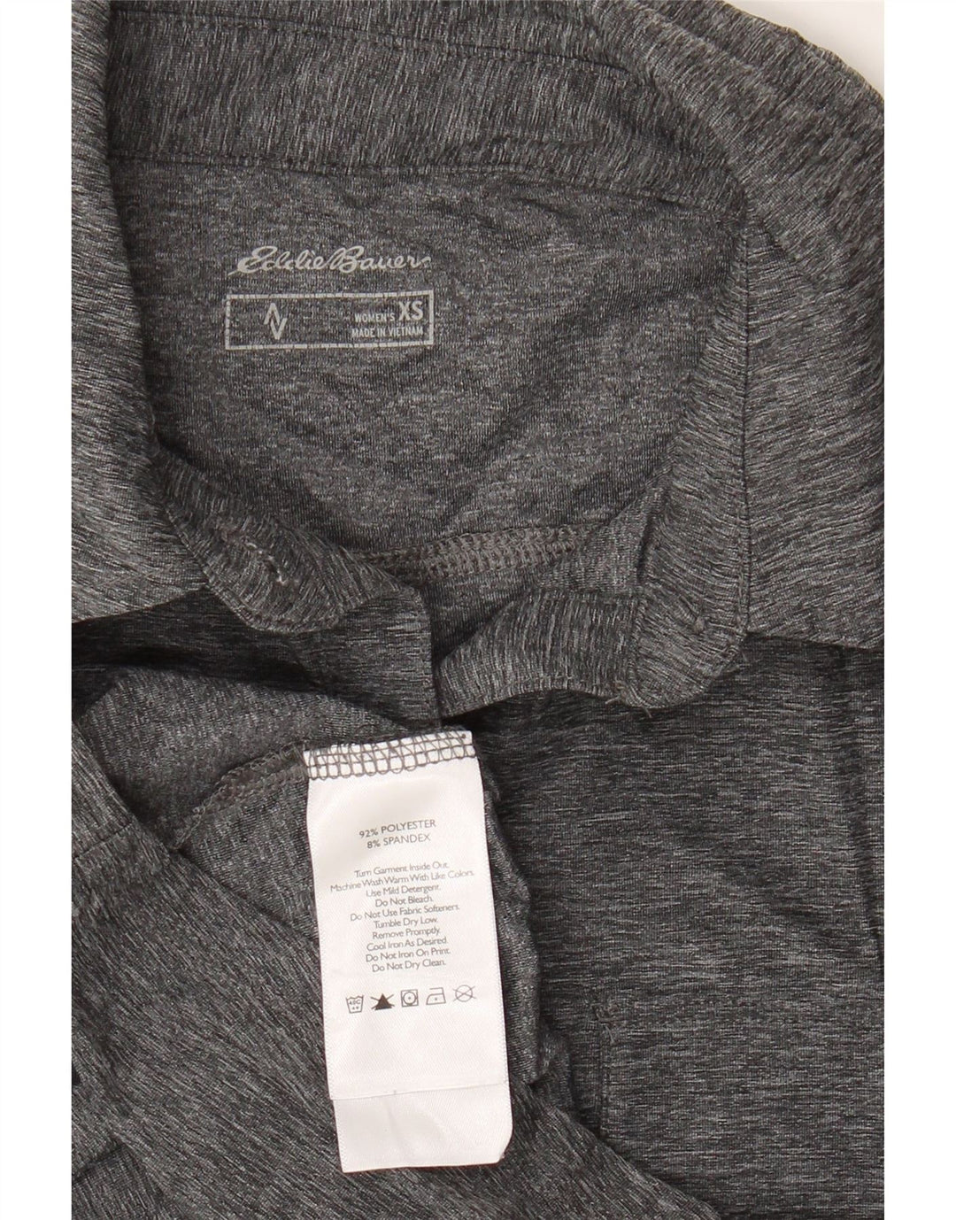 EDDIE BAUER Γυναικείο πουκάμισο UK 6 XS με γκρι φλύκταινες πολυεστέρα