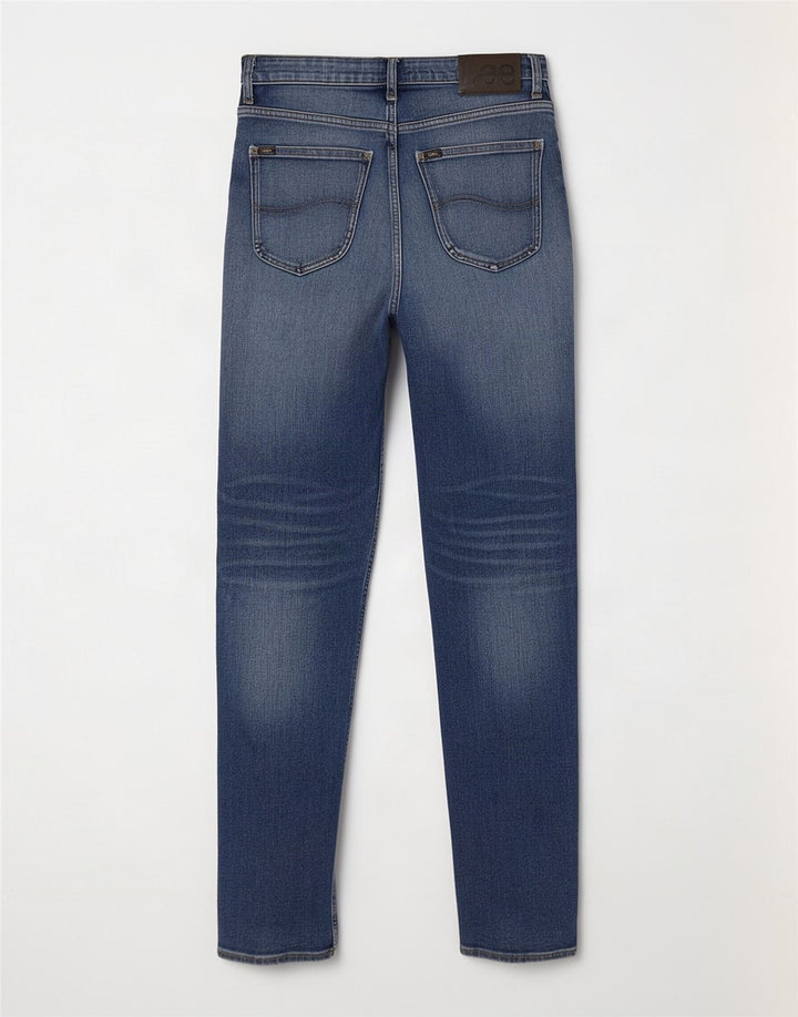 Lee Mens Brooklyn Straight Jeans W32 L32 Blue Cotton
