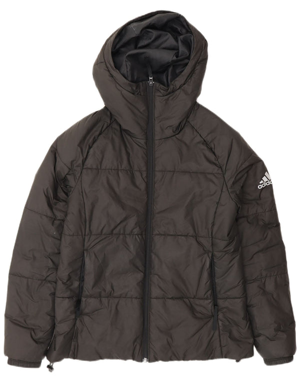 Γυναικείο μπουφάν με κουκούλα Adidas UK 12/14 Μεσαίο Μαύρο