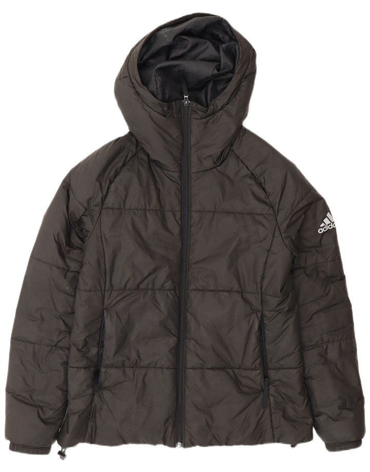 Γυναικείο μπουφάν με κουκούλα Adidas UK 12/14 Μεσαίο Μαύρο