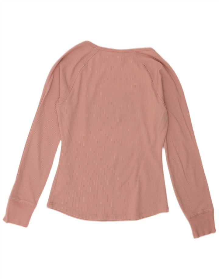 Guess Graphic Top Long UK 14 Large Pink Polyester