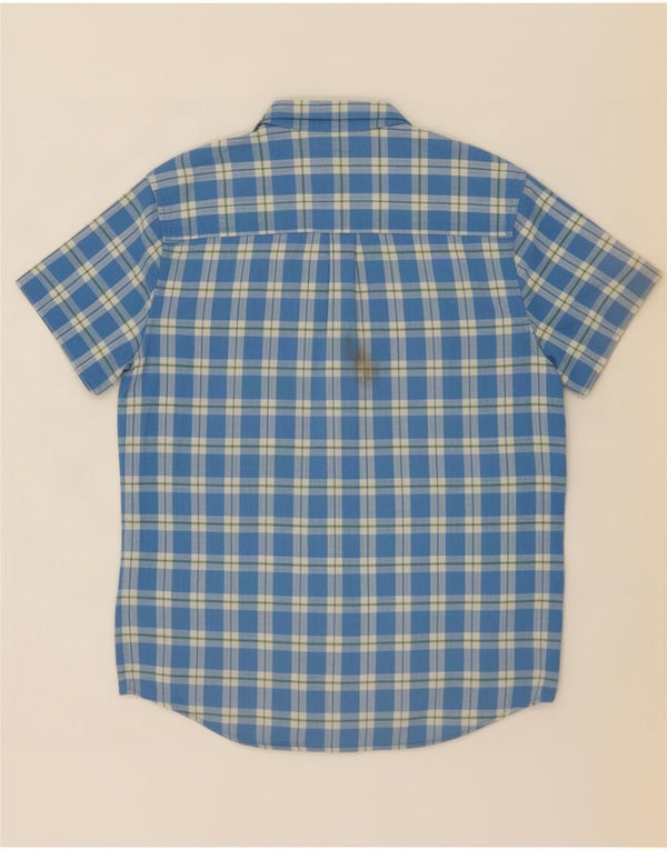 Ανδρικό κοντομάνικο πουκάμισο Wrangler 2XL Blue Check Cotton