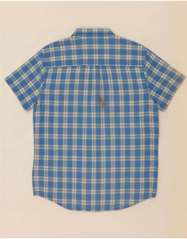 Ανδρικό κοντομάνικο πουκάμισο Wrangler 2XL Blue Check Cotton