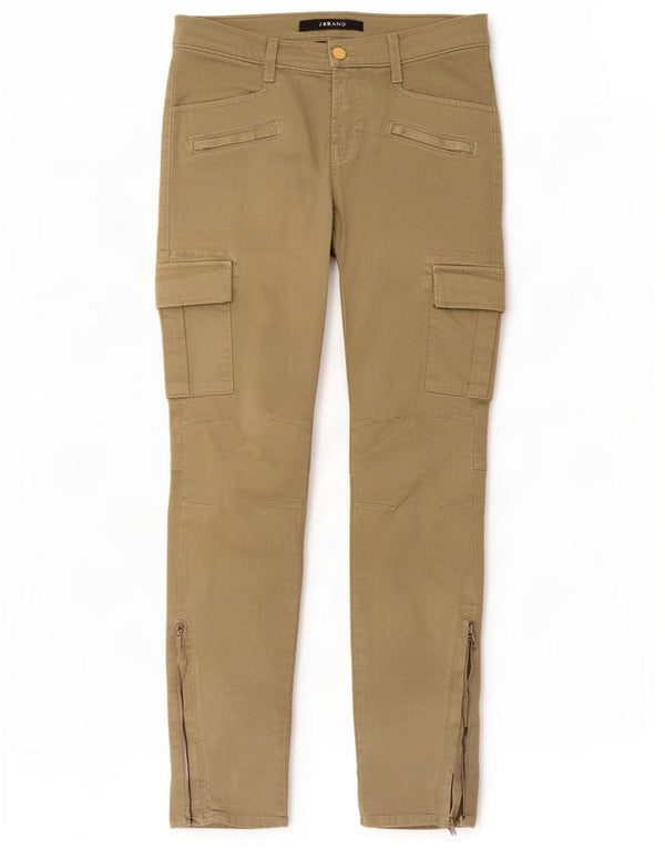 J Brand Womens Slim Cargo Trousers W27 L28 Khaki Cotton