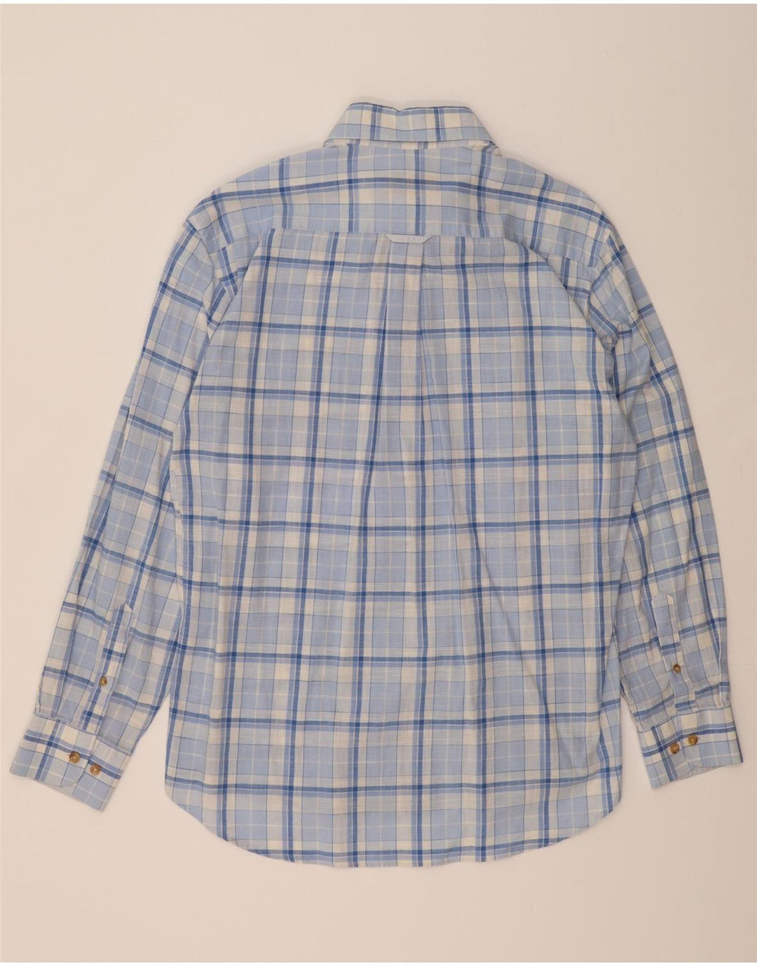 BARBOUR Mens Shirt Medium Blue Check Cotton Vintage Barbour and Second-Hand Barbour from Messina Hembry 