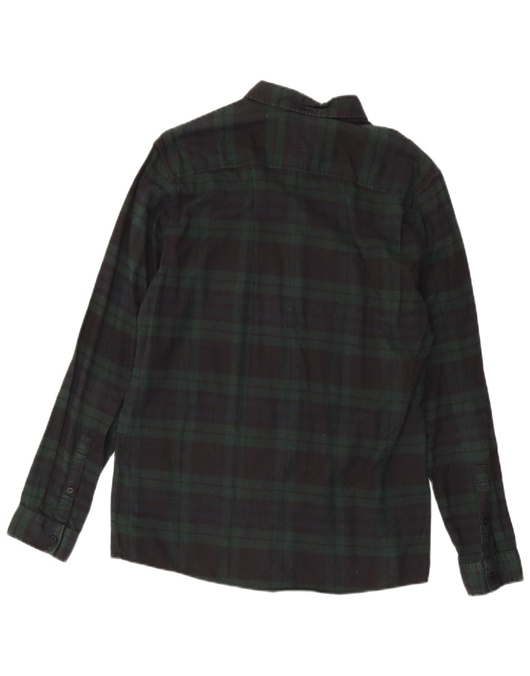 Ανδρικό πουκάμισο Cos Flannel Μικρό πράσινο καρό βαμβακερό