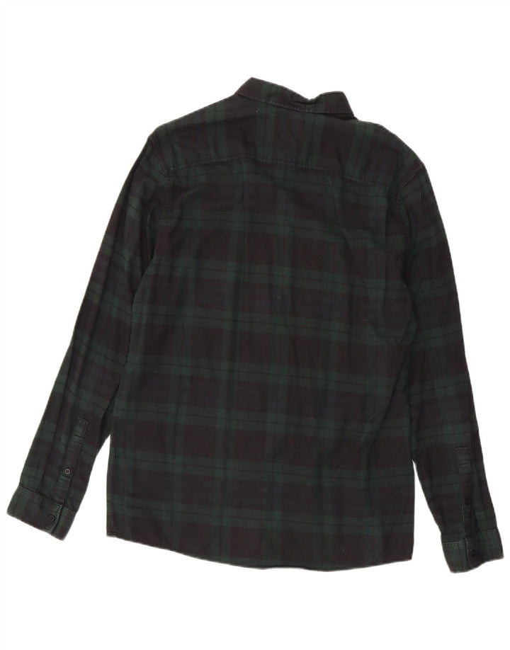 Ανδρικό πουκάμισο Cos Flannel Μικρό πράσινο καρό βαμβακερό