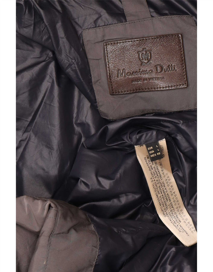 Massimo Dutti Γυναικείο παλτό με κουκούλα UK 40 Large Grey Polyester