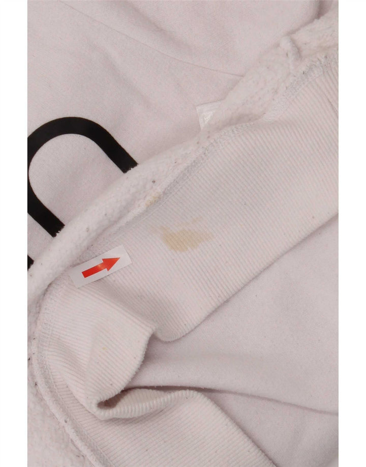 Ανδρικό γραφικό φούτερ Calvin Klein, μεσαίο λευκό βαμβακερό