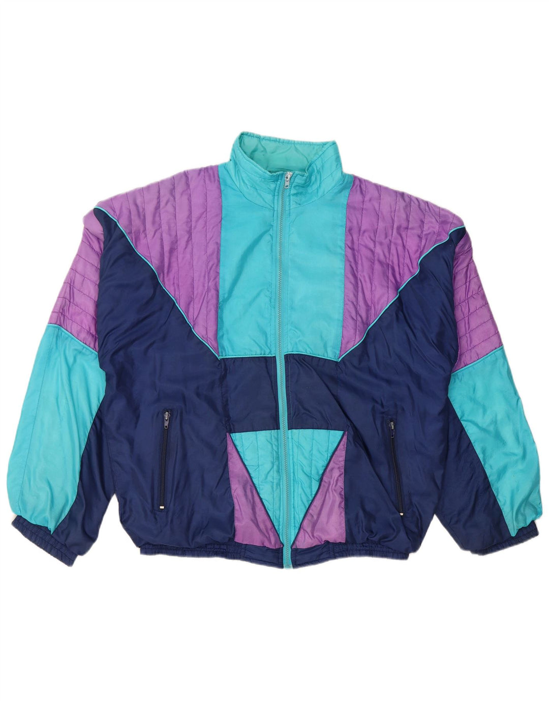 Ανδρική φόρμα VINTAGE γραφική στοπ τζάκετ μεσαίο πολύχρωμο Colourblock