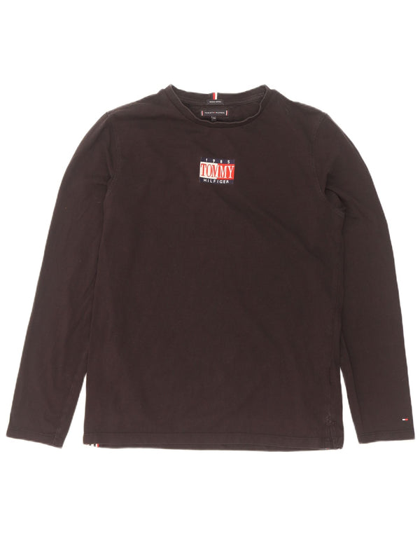 Tommy Hilfiger Boys Graphic Top Μακρυμάνικο 15-16 ετών Μαύρο Βαμβακερό