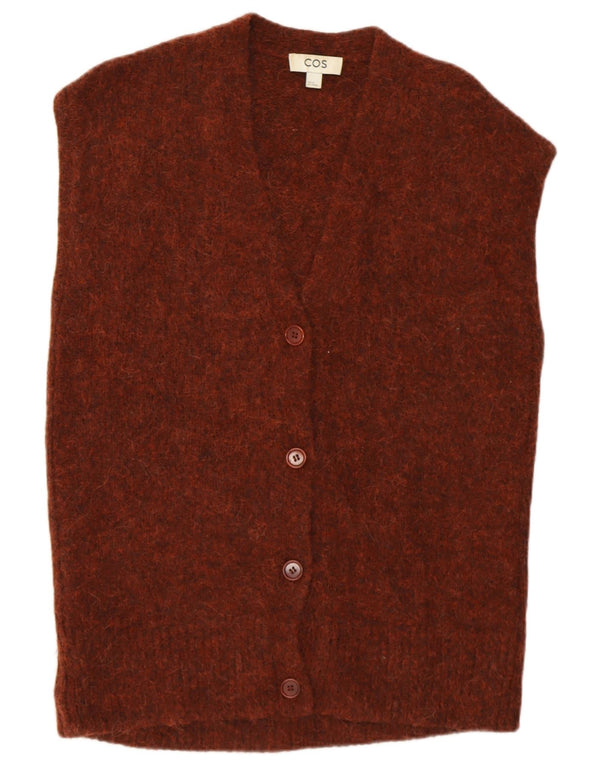 Γυναικείο Αμάνικο Ζακέτα Cos UK 6 XS Μαλλί αλπακά σε καφέ φλύκταινες