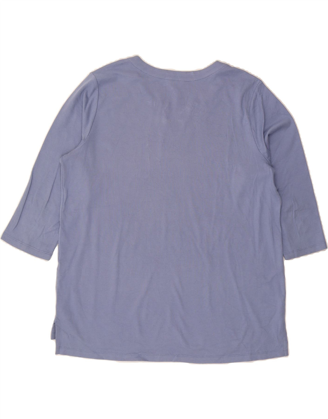 ORVIS Womens Top 3/4 Sleeve UK 20 2XL Blue Cotton Vintage Orvis and Second-Hand Orvis from Messina Hembry 