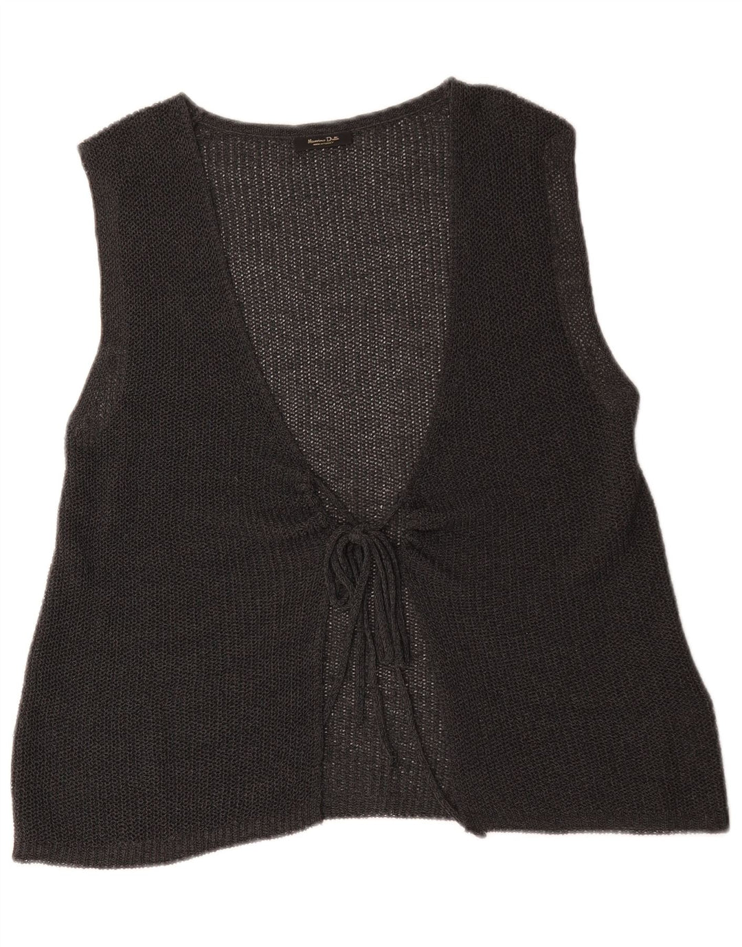 Massimo Dutti Γυναικείο Αμάνικο πουλόβερ UK 14 Medium Grey