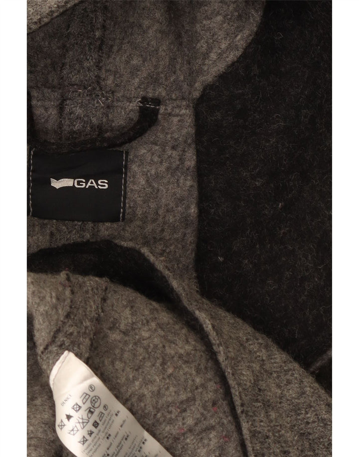 Γυναικείο Gas Hooded Pea Coat UK 14 Medium Grey Wool
