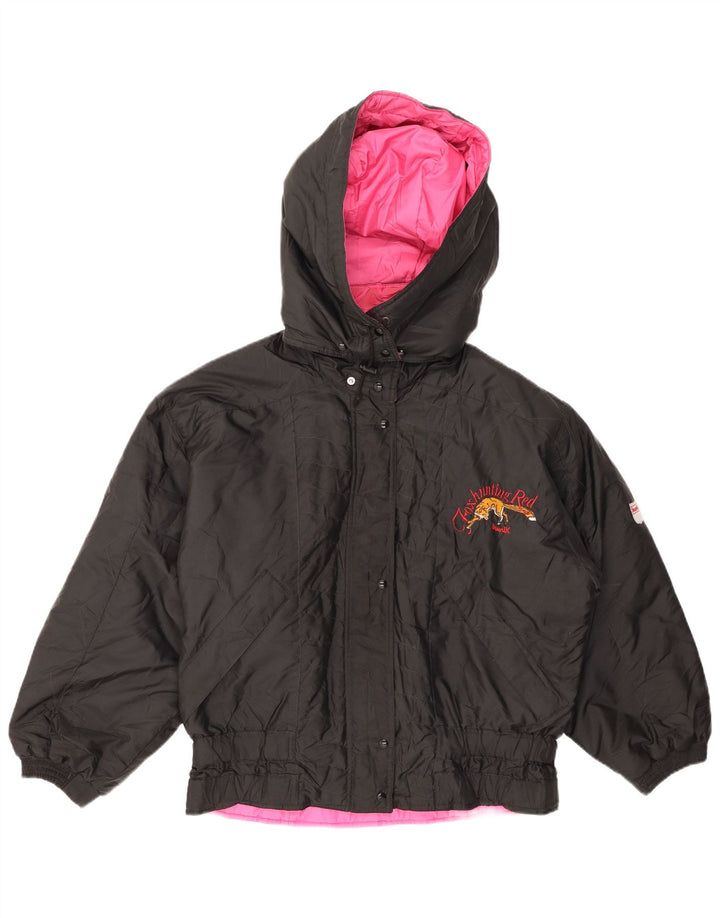 BRUNIK Γυναικείο Μπουφάν με κουκούλα αντιανεμικό IT 42 Μεσαίο Μαύρο