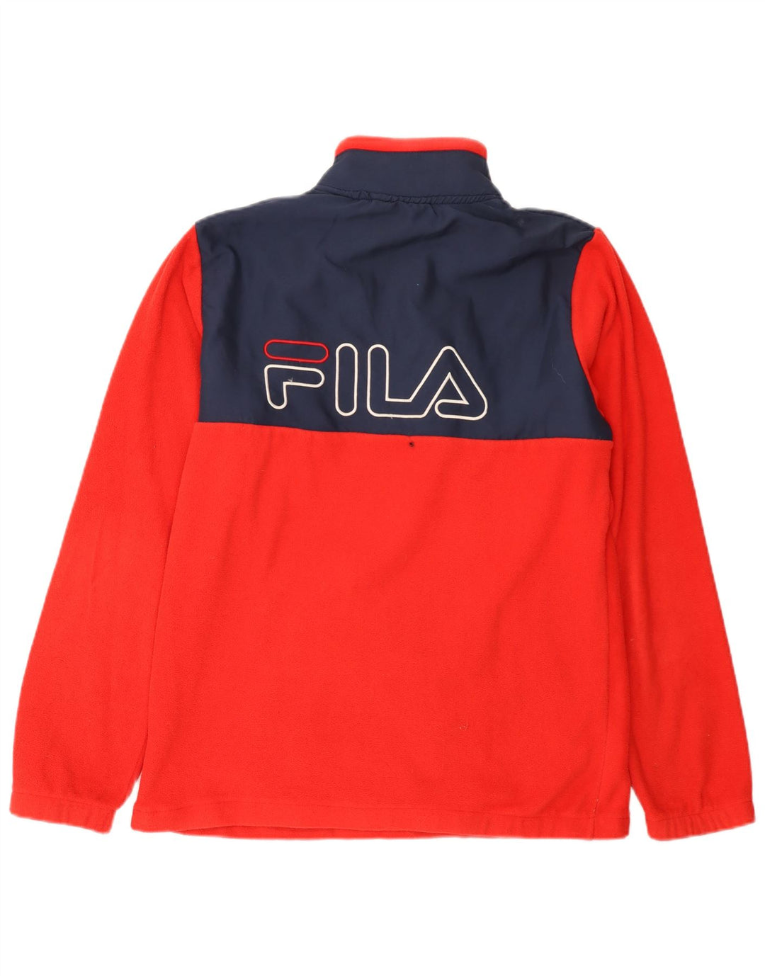 Fila Ανδρικό γραφικό φερμουάρ με λαιμόκοψη με μεσαίο κόκκινο χρώμα πολυεστέρας