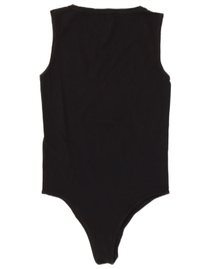 Calvin Klein Jeans Γυναικείο γραφικό αμάνικο κορμάκι UK 12 Medium Black