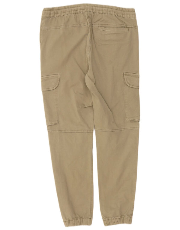 Zara Ανδρικό παντελόνι Joggers Cargo Medium W31 L27 Χακί Βαμβακερό