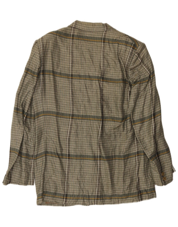 Luciano Soprani Ανδρικό σακάκι σακάκι με 1 κουμπί UK 38 Μεσαίο γκρι λινό