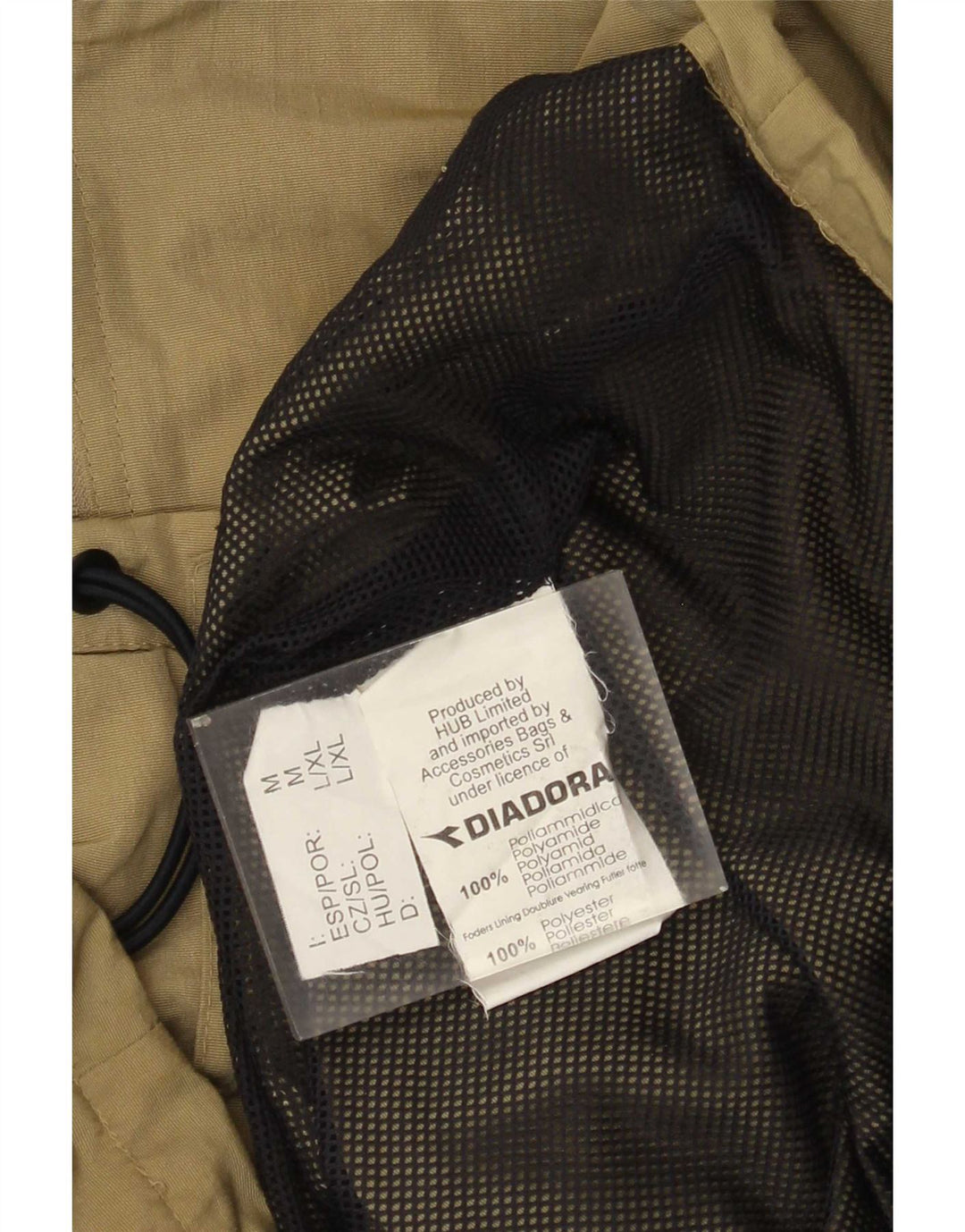 Diadora Ανδρικό μπουφάν βροχής UK 38 Medium Khaki Polyamide