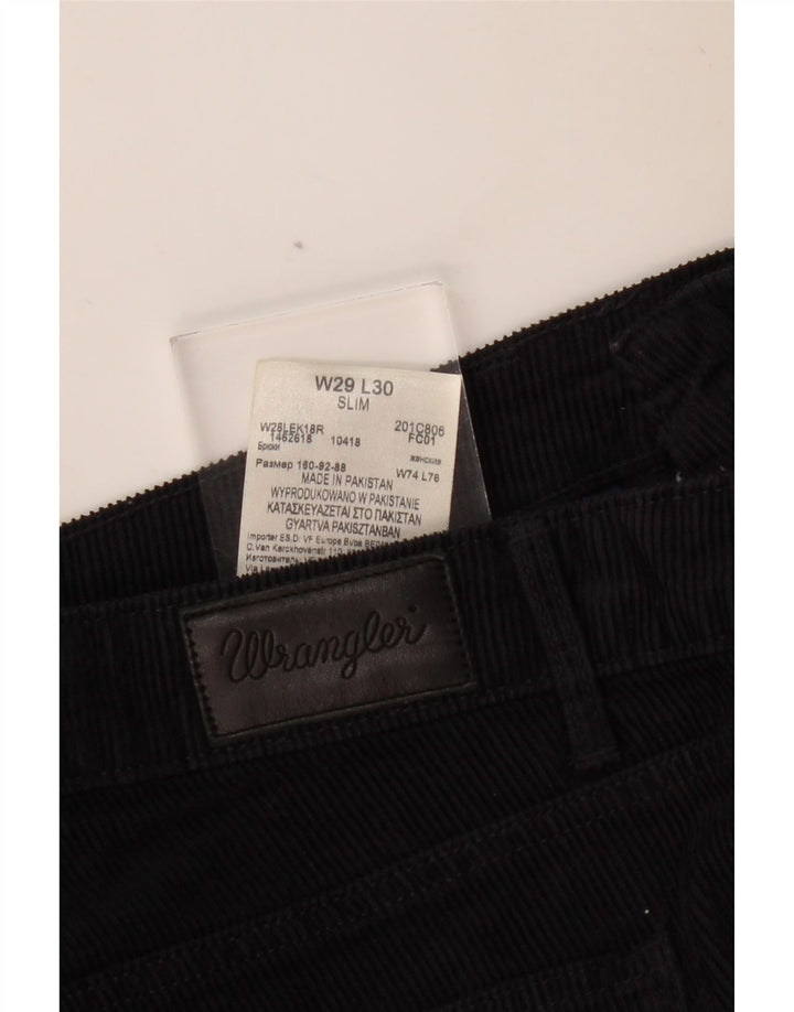 Ανδρικό λεπτό κοτλέ παντελόνι WRANGLER W29 L30 Navy Blue Cotton