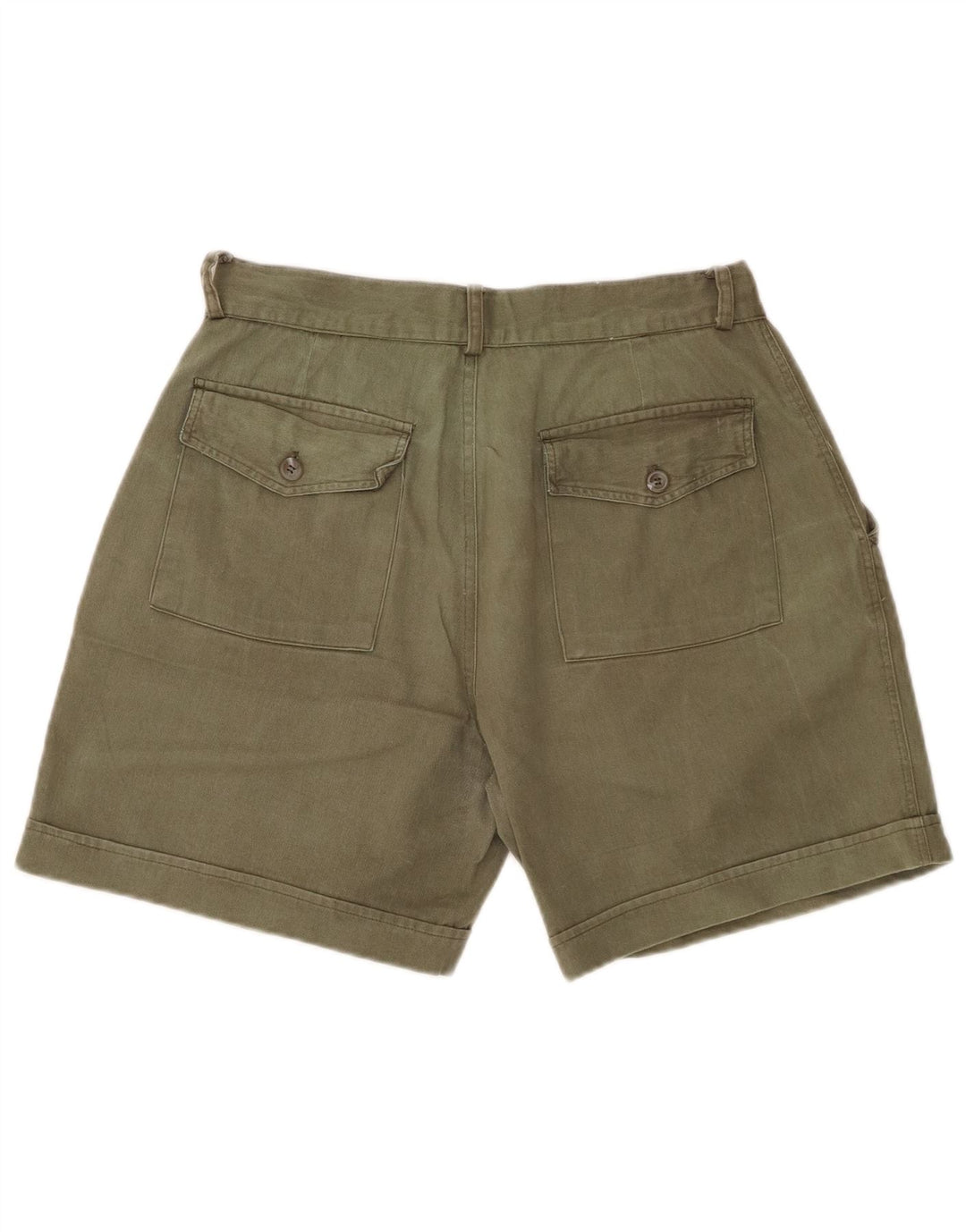 VINTAGE Γυναικείο σορτς Chino με καρφίτσα W28 από μεσαίο χακί βαμβακερό