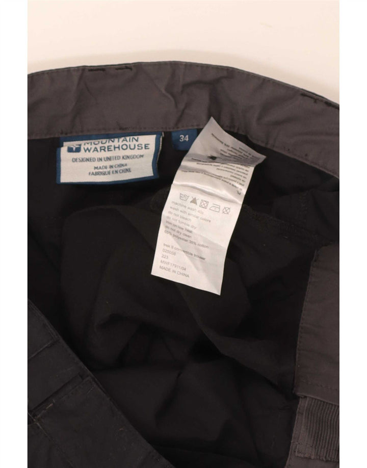 Ανδρικό Παντελόνι Cargo Mountain Warehouse W34 L32 Μαύρο Πολυεστέρας