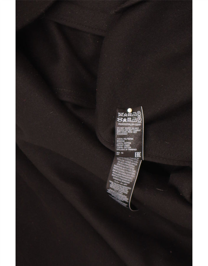 Marks & Spencer Γυναικείο πανωφόρι με κουκούλα μπροστά γραβάτα UK 18 XL μαύρο πολυεστέρα