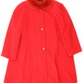 Vintage Γυναικείο Oversized Πανωφόρι IT 44 Medium Red Wool