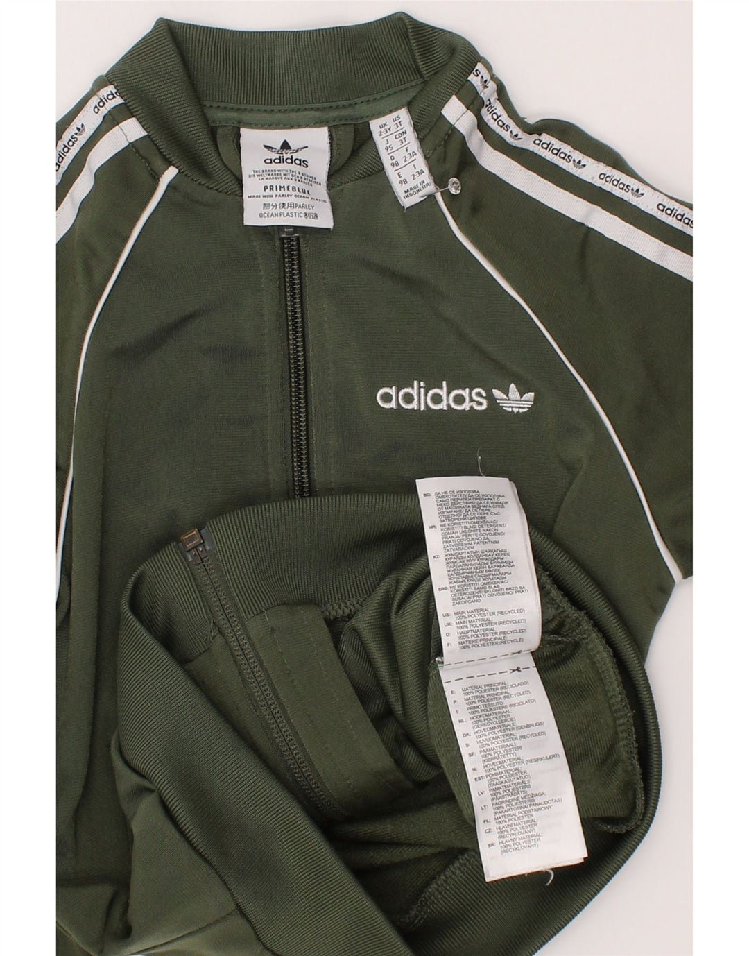 Adidas Graphic αθλητική φόρμα Adidas Top Jacket 2-3 Years Green Polyester