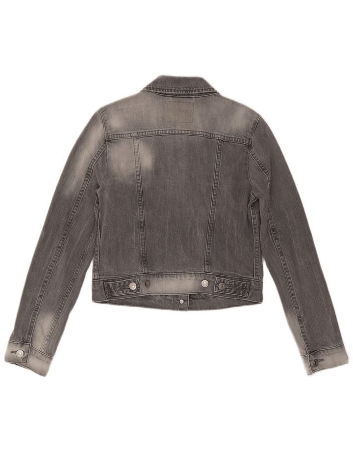 Γυναικείο τζιν μπουφάν LEVI'S Crop UK 10 Small Grey Cotton