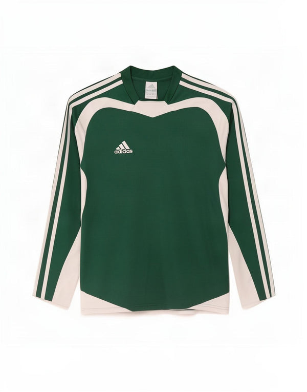 Adidas Mens Climalite Top Μακρυμάνικο Μικρό Πράσινο Colourblock Πολυεστέρας