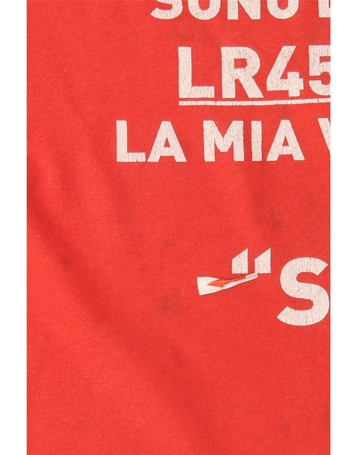 Ανδρικό γραφικό T-Shirt Rifle Top μεγάλο κόκκινο βαμβακερό