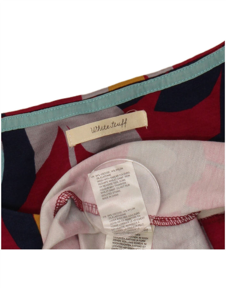 WHITE STUFF Γυναικείο φόρεμα με μανίκια 3/4 UK 12 Medium Pink Floral