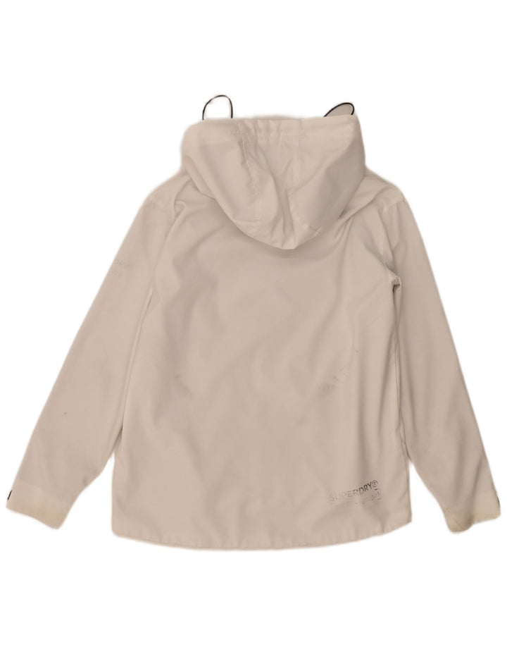 Superdry Γυναικείο Μπουφάν με κουκούλα Oversized Windbreaker UK 10 Small White