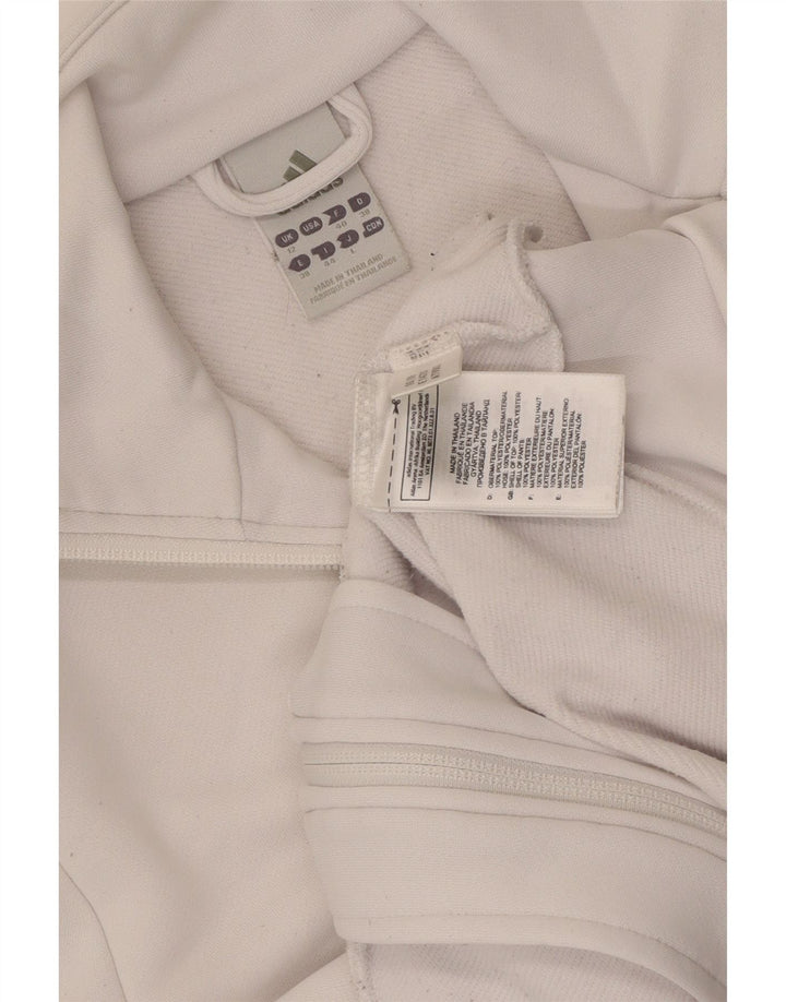 Γυναικεία αθλητική φόρμα Adidas Top Jacket UK 12 Medium White Polyester