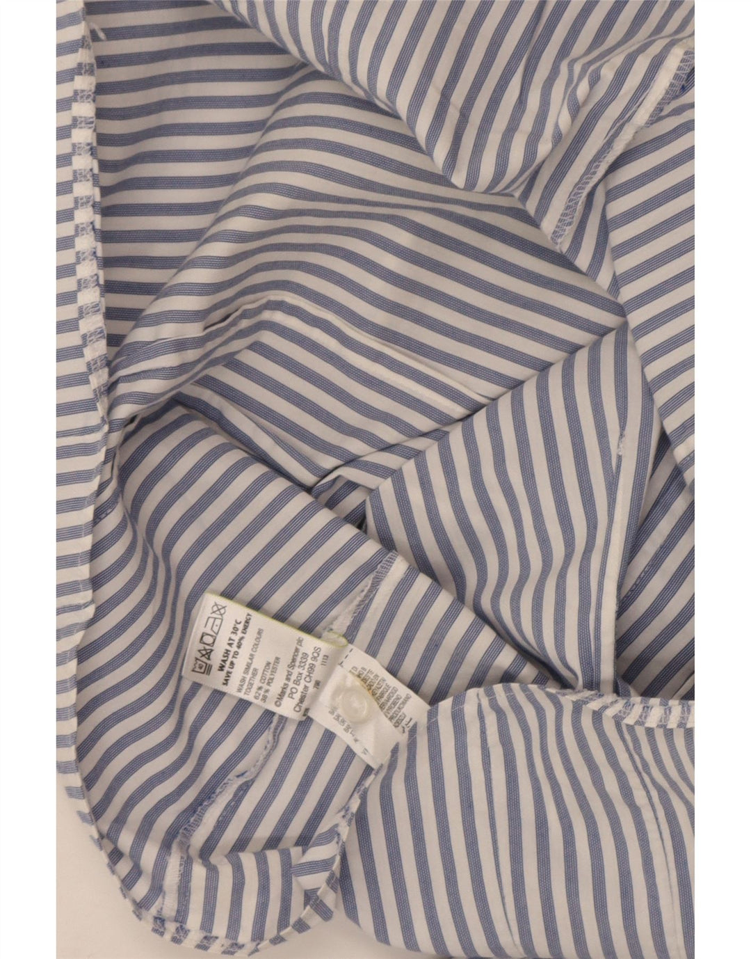 Marks & Spencer Γυναικείο πουκάμισο UK 12 Medium Navy Blue Pinstripe Cotton