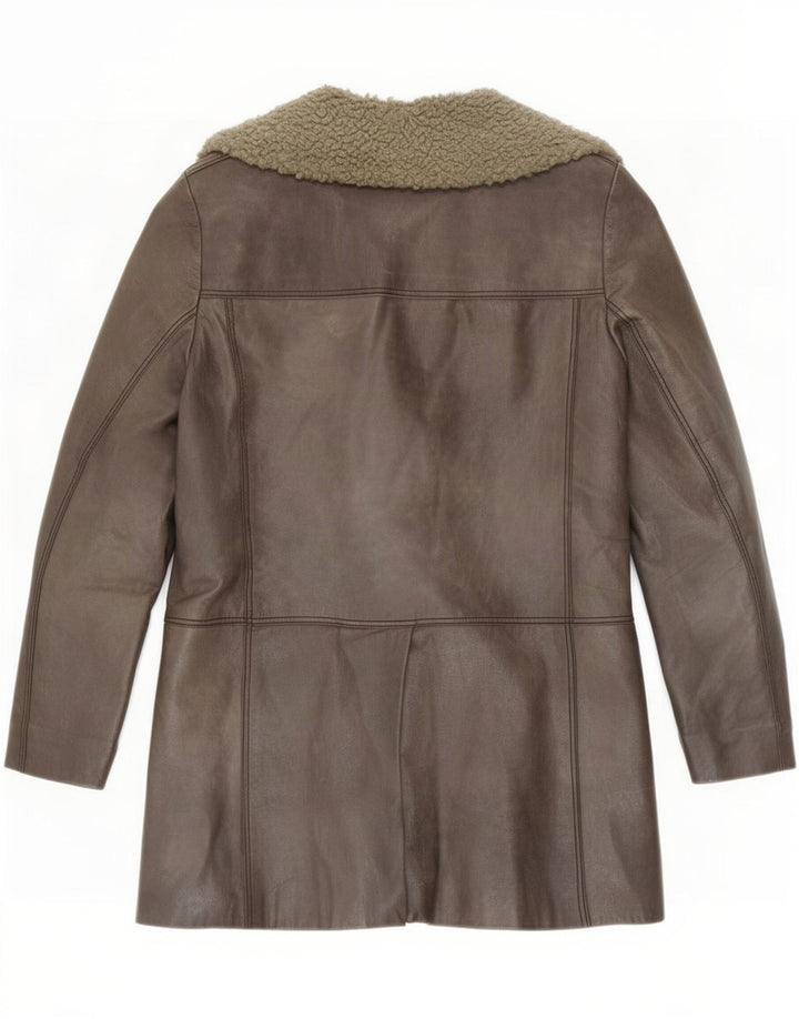 Vintage Γυναικείο Shearling Jacket UK 10 Small Grey