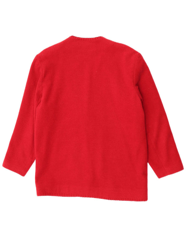 A.Wear Γυναικείο σακάκι 3 κουμπιών UK 12 μεσαίο κόκκινο μαλλί