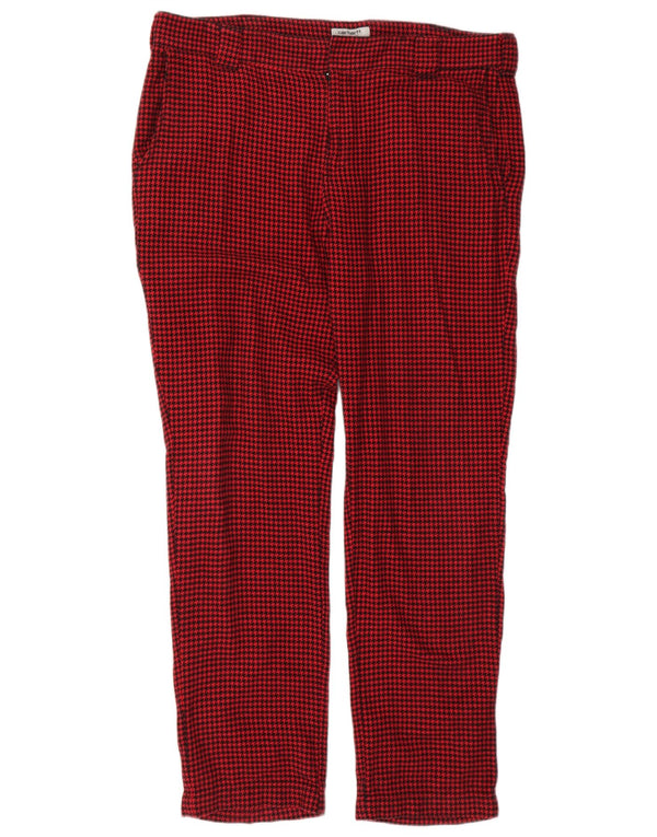 Ανδρικό ίσιο παντελόνι Chino Carhartt XL W40 L32 Red Houndstooth βαμβακερό