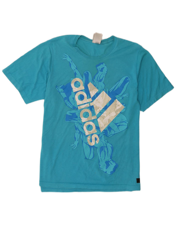 Ανδρικό γραφικό T-Shirt Adidas Top XL Μπλε βαμβακερό