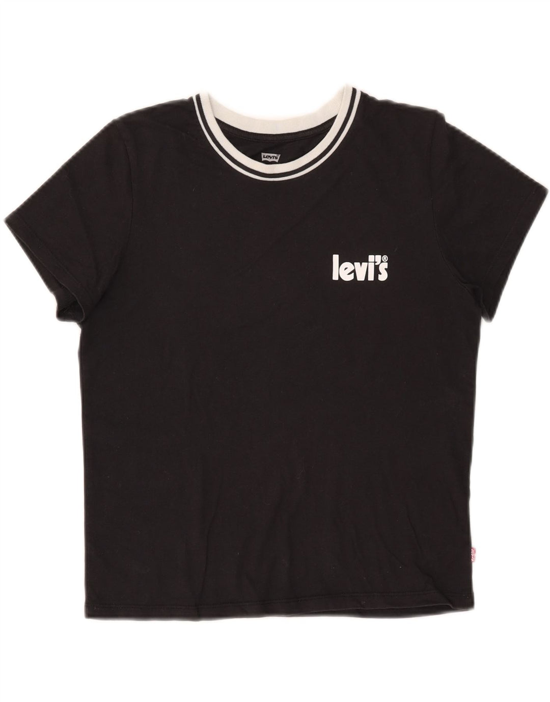 LEVI'S Γυναικείο T-Shirt Top UK 6 XS Μαύρο